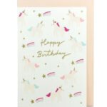 生日卡 – 獨角獸流星 正面